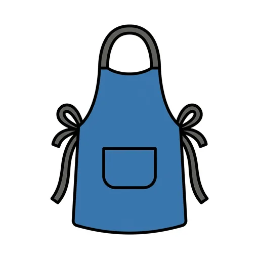 Pictograma de delantal (ropa y complementos) para SAAC y logopedia