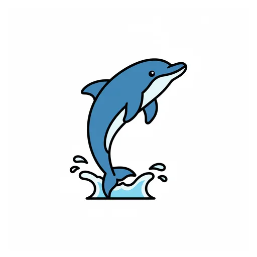 Pictograma de delfín (animales) para SAAC y logopedia
