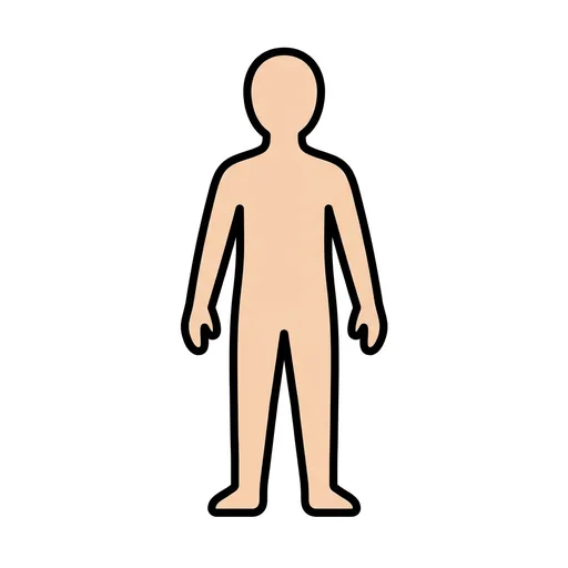 Pictograma de desnudo (emociones y sentimientos) para SAAC y logopedia