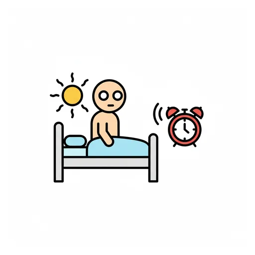 Pictograma de despertarse (acciones y verbos) para SAAC y logopedia