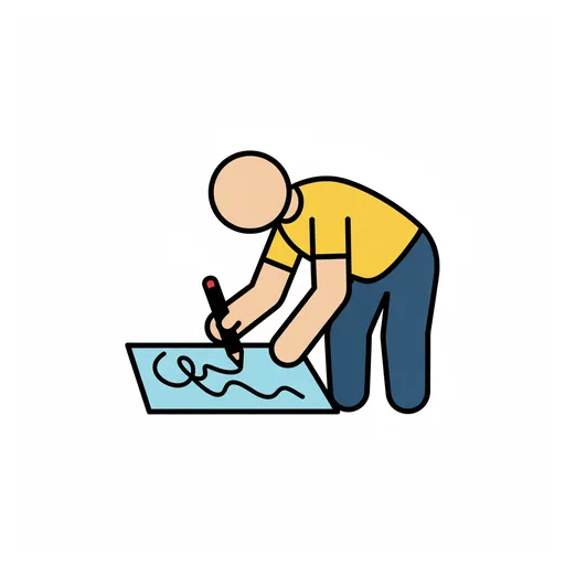 Pictograma de dibujar (acciones y verbos) para SAAC y logopedia