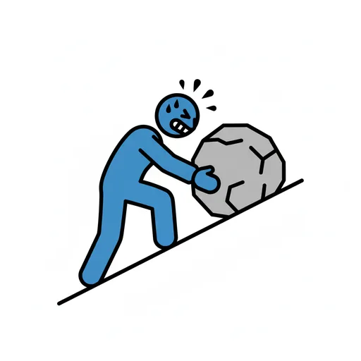 Pictograma de difícil (emociones y sentimientos) para SAAC y logopedia