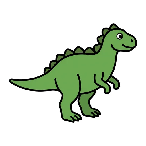 Pictograma de dinosaurio (objetos cotidianos) para SAAC y logopedia