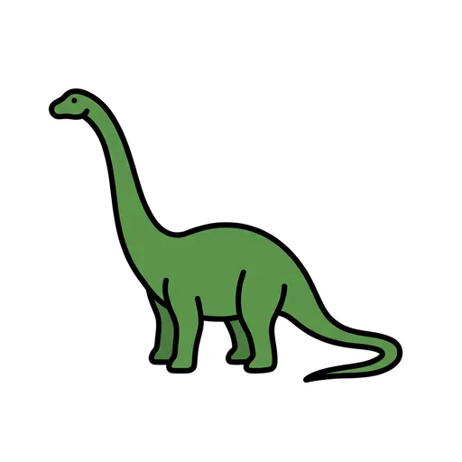 Pictograma de diplodocus (objetos cotidianos) para SAAC y logopedia