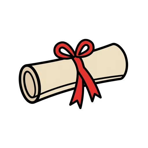 Pictograma de diploma (colegio, números y colores) para SAAC y logopedia