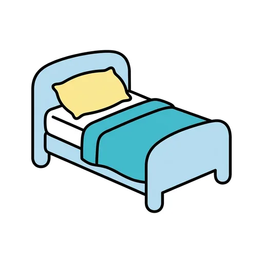 Pictograma de dormitorio (lugares y transporte) para SAAC y logopedia
