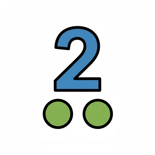 Pictograma de dos (colegio, números y colores) para SAAC y logopedia