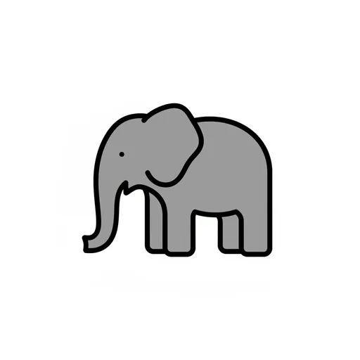 Pictograma de elefante (animales) para SAAC y logopedia