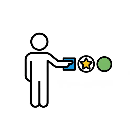 Pictograma de elegir (acciones y verbos) para SAAC y logopedia