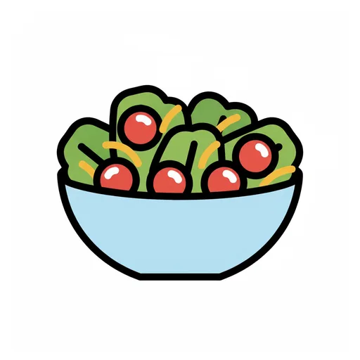 Pictograma de ensalada (comida y bebida) para SAAC y logopedia