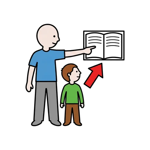 Pictograma de enseñar (acciones y verbos) para SAAC y logopedia