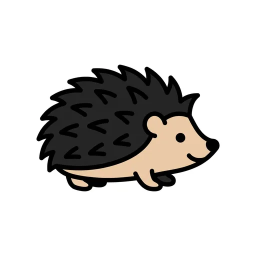 Pictograma de erizo (objetos cotidianos) para SAAC y logopedia