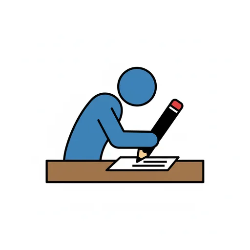 Pictograma de escribir (acciones y verbos) para SAAC y logopedia