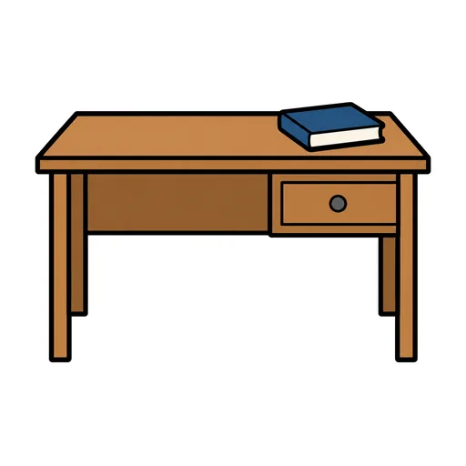 Pictograma de escritorio (colegio, números y colores) para SAAC y logopedia