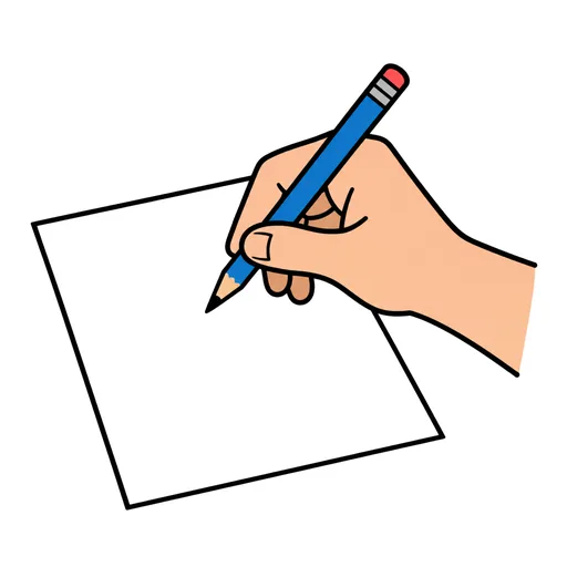Pictograma de escritura (colegio, números y colores) para SAAC y logopedia