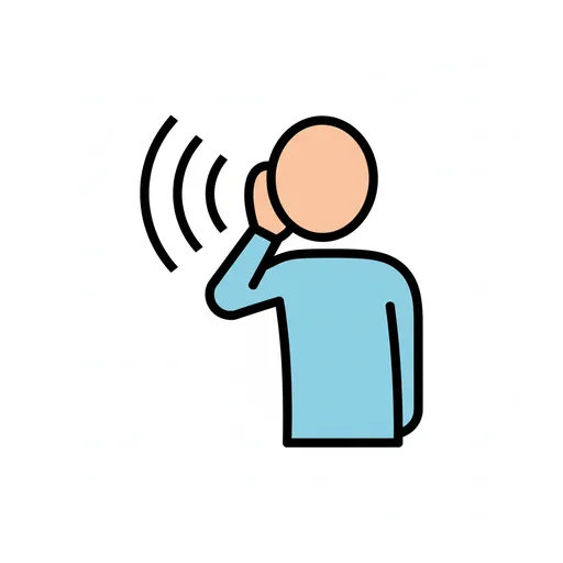 Pictograma de escuchar (acciones y verbos) para SAAC y logopedia