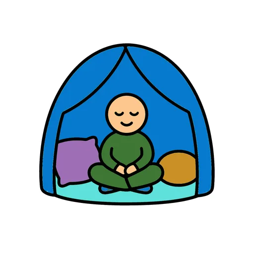 Pictograma de espacio de calma (cuerpo y salud) para SAAC y logopedia