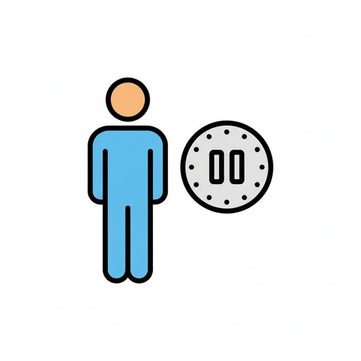 Pictograma de esperar (acciones y verbos) para SAAC y logopedia