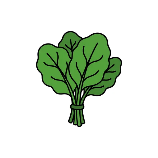Pictograma de espinacas (comida y bebida) para SAAC y logopedia