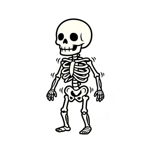 Pictograma de esqueleto (tiempo, naturaleza y fiestas) para SAAC y logopedia