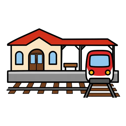 Pictograma de estación (lugares y transporte) para SAAC y logopedia