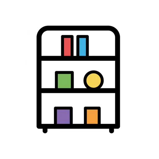 Pictograma de estantería (casa y hogar) para SAAC y logopedia