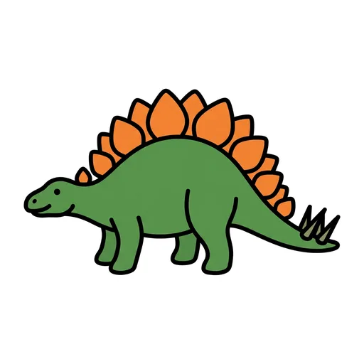 Pictograma de estegosaurio (objetos cotidianos) para SAAC y logopedia