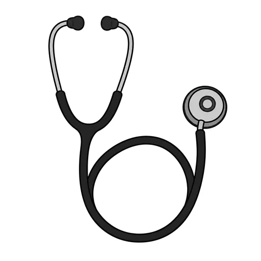Pictograma de estetoscopio (cuerpo y salud) para SAAC y logopedia