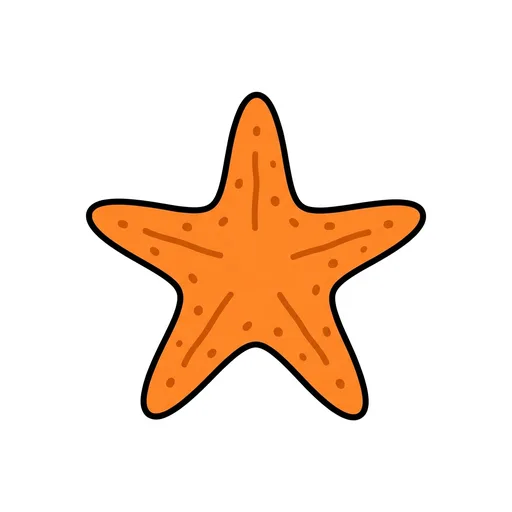 Pictograma de estrella de mar (animales) para SAAC y logopedia