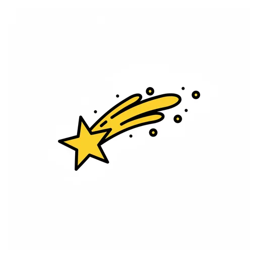 Pictograma de estrella fugaz (objetos cotidianos) para SAAC y logopedia