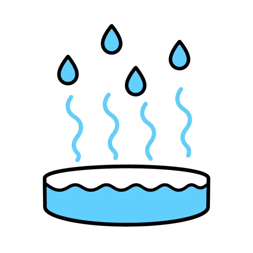 Pictograma de evaporación (colegio, números y colores) para SAAC y logopedia