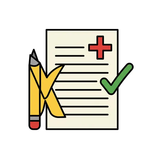 Pictograma de examen (colegio, números y colores) para SAAC y logopedia