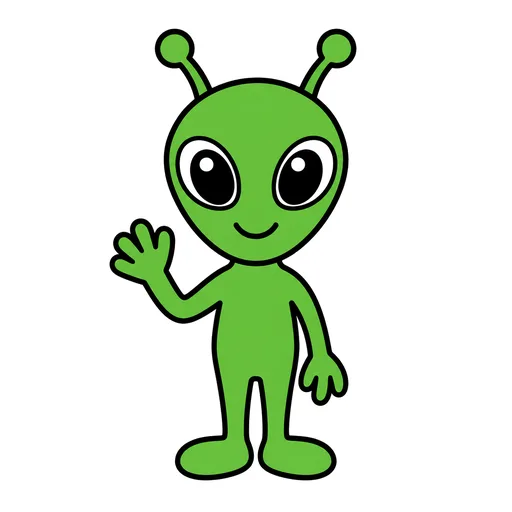 Pictograma de extraterrestre (ocio, música y tecnología) para SAAC y logopedia
