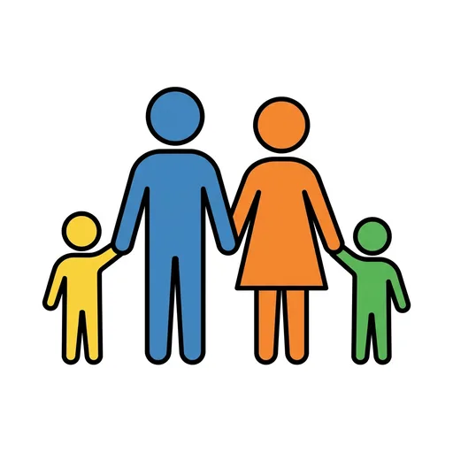 Pictograma de familia (familia y profesiones) para SAAC y logopedia