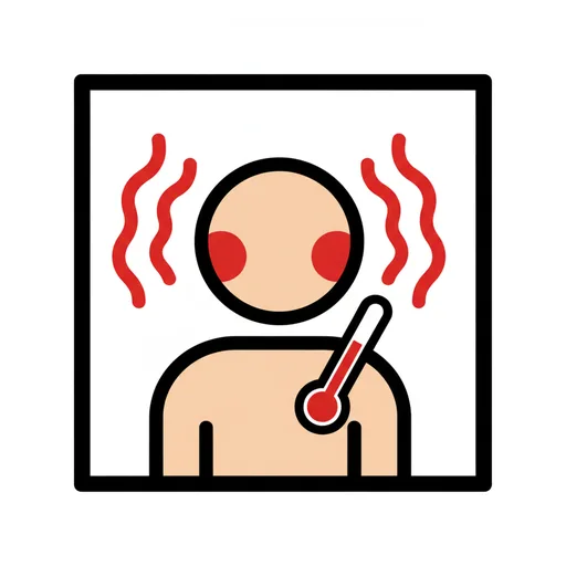 Pictograma de fiebre (cuerpo y salud) para SAAC y logopedia