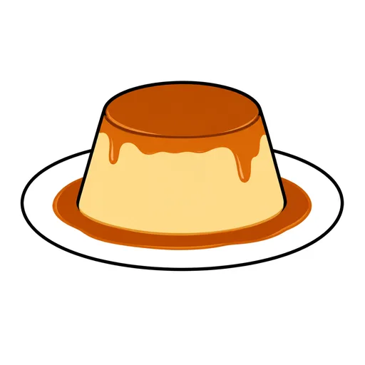 Pictograma de flan (comida y bebida) para SAAC y logopedia