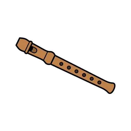 Pictograma de flauta (ocio, música y tecnología) para SAAC y logopedia