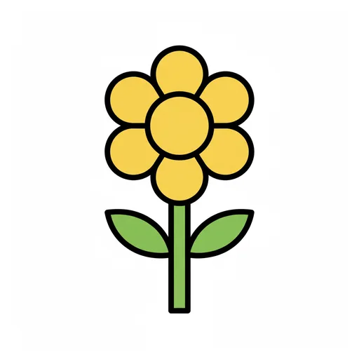 Pictograma de flor (tiempo, naturaleza y fiestas) para SAAC y logopedia