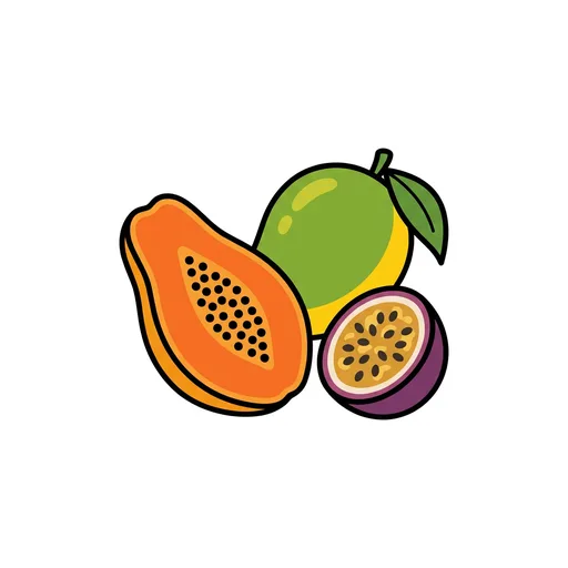 Pictograma de fruta tropical (comida y bebida) para SAAC y logopedia
