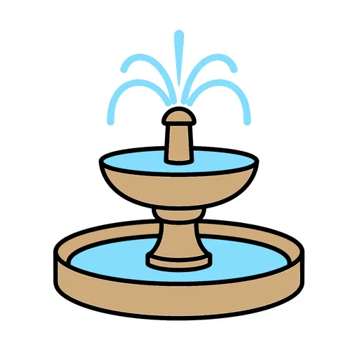 Pictograma de fuente (lugares y transporte) para SAAC y logopedia