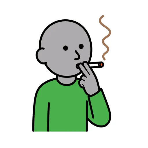 Pictograma de fumar (acciones y verbos) para SAAC y logopedia