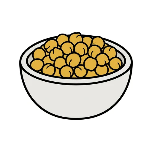 Pictograma de garbanzos (comida y bebida) para SAAC y logopedia