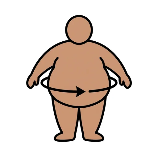 Pictograma de gordo (emociones y sentimientos) para SAAC y logopedia