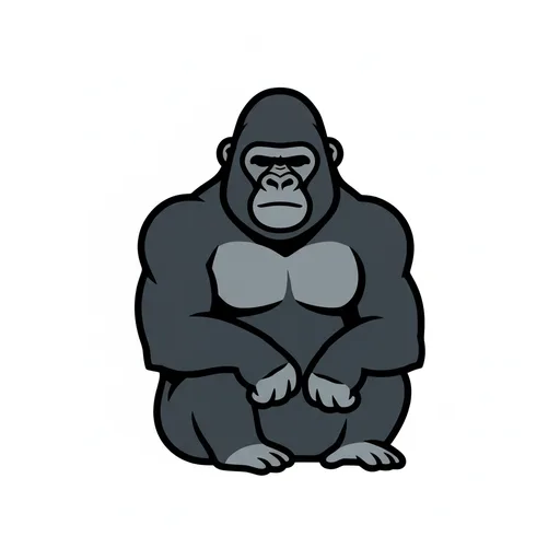 Pictograma de gorila (animales) para SAAC y logopedia