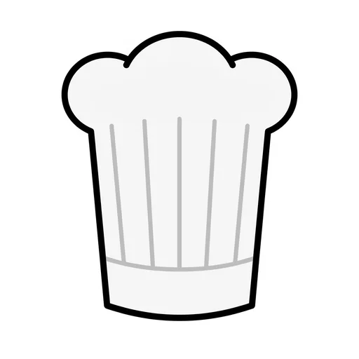 Pictograma de gorro de chef (ropa y complementos) para SAAC y logopedia