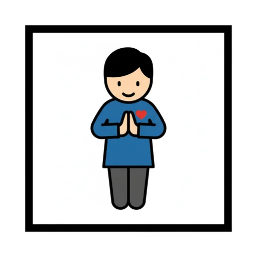 Pictograma de gracias (palabras y comunicación) para SAAC y logopedia