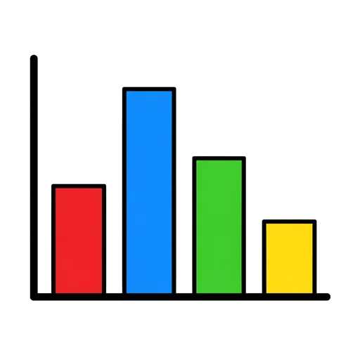 Pictograma de gráfica (colegio, números y colores) para SAAC y logopedia