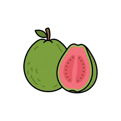 Pictograma de guayaba (comida y bebida) para SAAC y logopedia