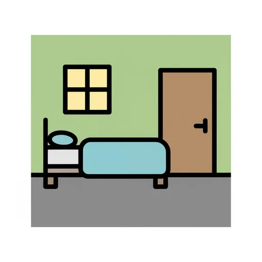 Pictograma de habitación (lugares y transporte) para SAAC y logopedia