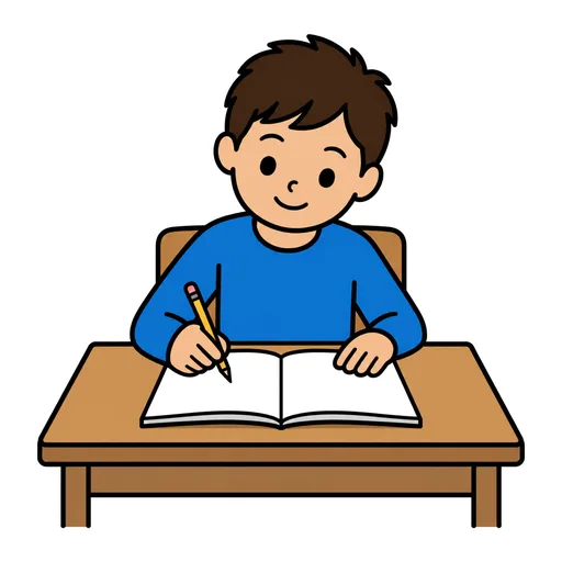 Pictograma de hacer deberes (acciones y verbos) para SAAC y logopedia